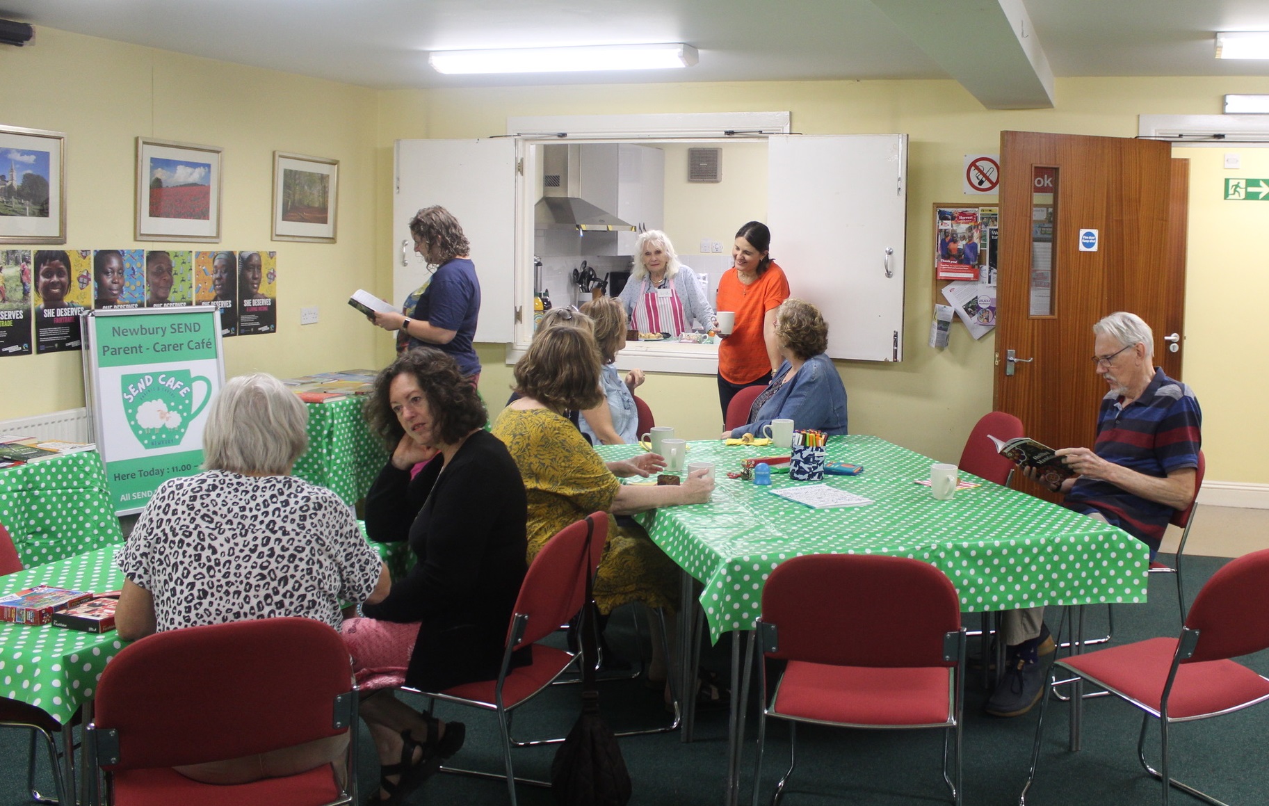 Visitors at the SEND Cafe